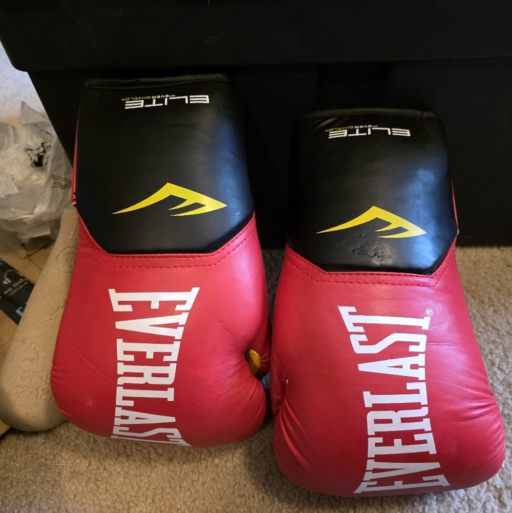 Everlast Elite 14oz Boxing  Gloves With Two 120 Inch Hand Wraps (New)